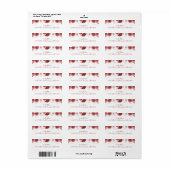 Étiquette Belles fleurs bordeaux (Feuille entière)