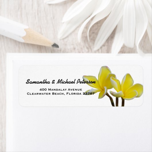 Étiquette Belles fleurs tropicales (En situation)