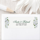 Étiquette Belles Roses Blanches (En situation)