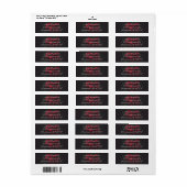 Étiquette Belles Roses Rouges (Feuille entière)