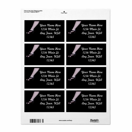 Étiquette Belles talons (Feuille entière)