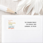 Étiquette Bells sur Bobtails Adresse de retour (En situation)