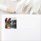 Étiquette Bengale Tiger Père Noël (En situation)