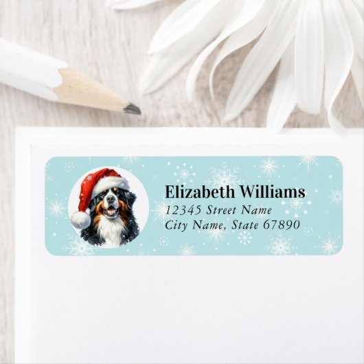 Étiquette Bernese Mountain Dog Return Address Labels (En situation)