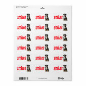 Étiquette Bernese Mountain Puppy Maman Chien Secourt Papa Bo (Feuille entière)