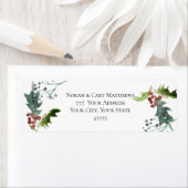 Étiquette Berries d'hiver et de Noël (En situation)