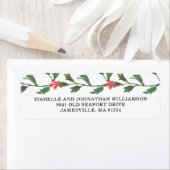 Étiquette Berries rouges et verdure Retourner l'adresse Étiq (En situation)