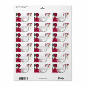 Étiquette Berry Bloom Garden Floral Glam Wedding (Feuille entière)