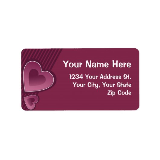 Étiquette Berry Hearts (Devant)