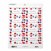 Étiquette Berry Themes bébé fille anniversaire Adresse de re (Feuille entière)