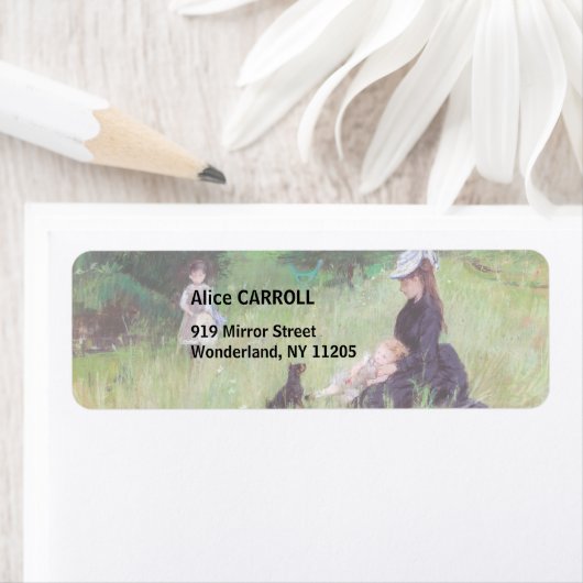 Étiquette Berthe Morisot - Dans un parc (En situation)