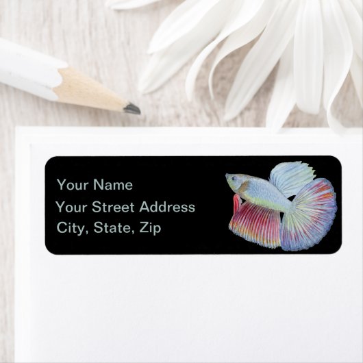 Étiquette Betta fish (En situation)