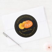 Étiquette Beurre Citrouille fait maison | Noir (Enveloppe)