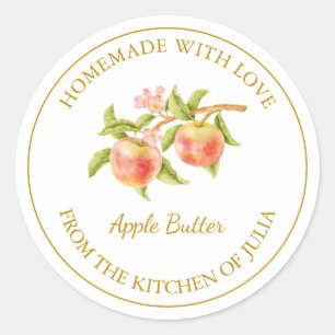Étiquette Beurre d'Apple maison Gold   Blanc