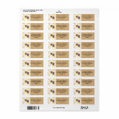 Étiquette Beurre d'arachide et gelée de Saint-Valentin (Feuille entière)