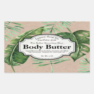 Étiquette Beurre de corps Kraft Tropical Modifiabl