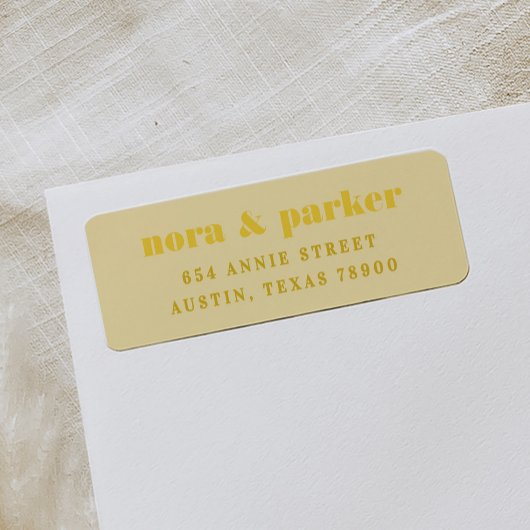 Étiquette Beurre Jaune Téméraire Adresse de retour