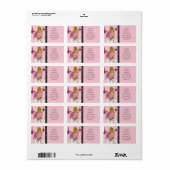 Étiquette Bianca en rose et Bourgogne (Feuille entière)