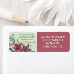 Étiquette Bible verse floral Return Address<br><div class="desc">Bible verses are always inspirational. In case you need additional idea be free to contact me: szdesigns2021@gmail.com</div>