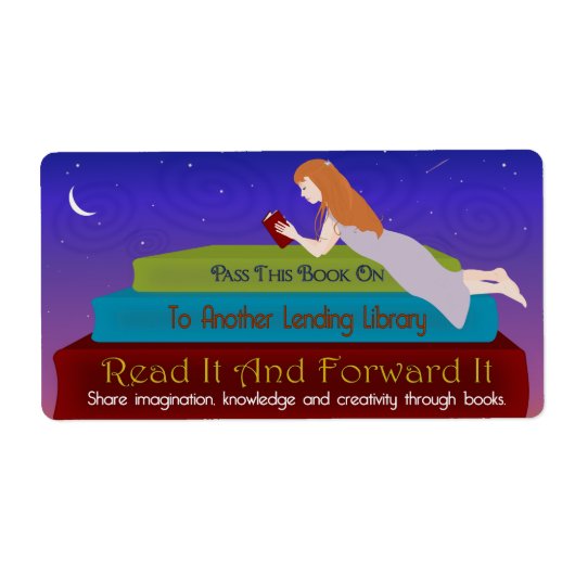 Étiquette Bibliothèque de petites prêts (Devant)