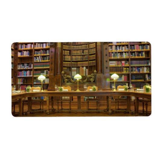 Étiquette Bibliothèque historique antique (Devant)