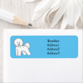 Étiquette Bichon frise dog dessin animé (En situation)