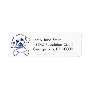Étiquette Bichon Frise propre et simple