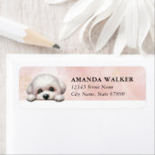 Étiquette Bichon Frise Return Address Labels (En situation)
