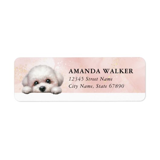 Étiquette Bichon Frise Return Address Labels (Devant)