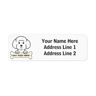 Étiquette Bichon personnalisé Frise