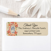 Étiquette Bienheureuse Vierge Marie Merci Floral (En situation)