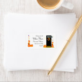 Étiquette Bienvenue Halloween (En situation)