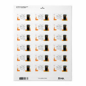 Étiquette Bienvenue Halloween (Feuille entière)