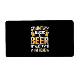 Étiquette Bière Boire Country Music Bière Boire Anniversaire