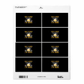 Étiquette Bière Drinker Golf Et Bière Anniversaire (Feuille entière)