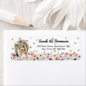 Étiquette Biewer Terrier Yorkshire Silky (En situation)