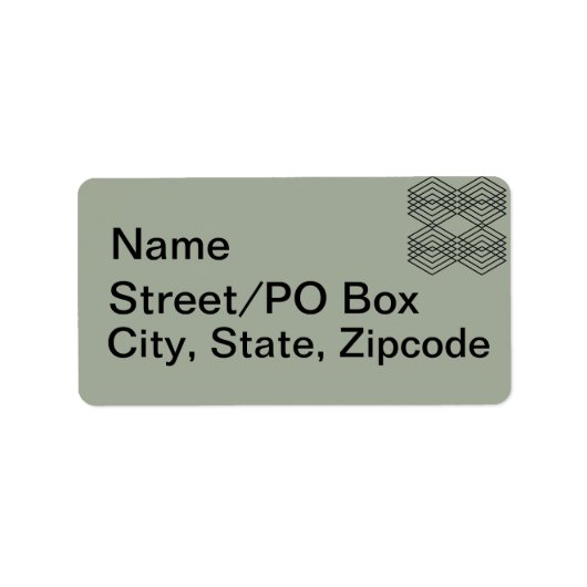 Étiquette Big Black and White Diamonds Horizontal XL (Devant)