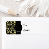 Étiquette Big Bold Damask (En situation)