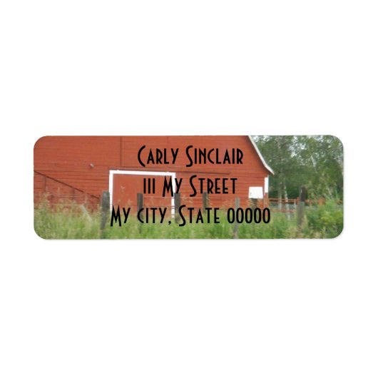 Étiquette Big Red Barn (Devant)