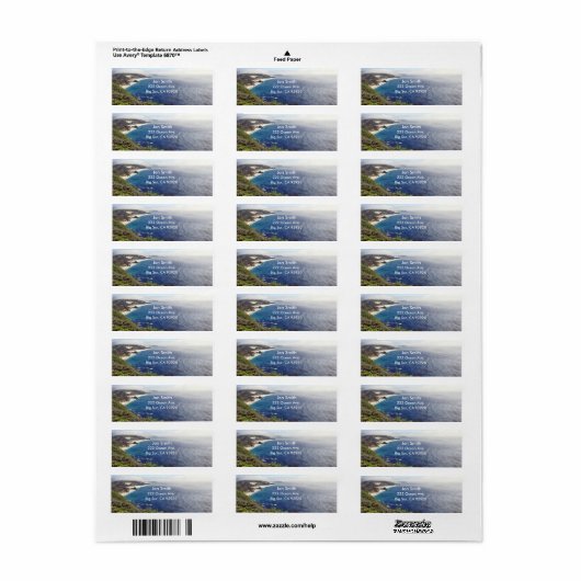 Étiquette Big Sur (Feuille entière)