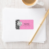 Étiquette Bijoux de détail léopard dentelle perles coeur ros (En situation)