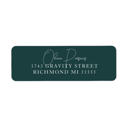 Étiquette Bijoux émeraude vert moderne minimalement écrit (Devant)