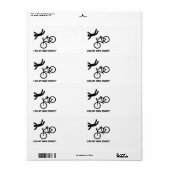 Étiquette Bike Mes Propres Pieds (Feuille entière)