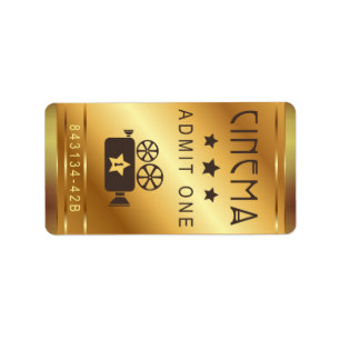 Étiquette Billet cinéma Admettre une fête d'anniversaire Vin