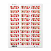 Étiquette Billet de Noël Polar Express Adresse (Feuille entière)