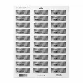 Étiquette Billet de traitement d'entrée Afficher Argent Vint (Feuille entière)