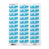 Étiquette biplane (Feuille entière)