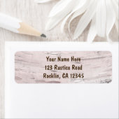 Étiquette Birch Tree & Heart Rustic Simple Minimal Mariage (En situation)