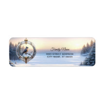Bird in Christmas Ornament Return Address