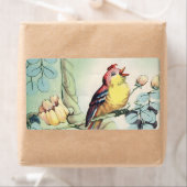 Étiquette Birdie vintage (En situation)